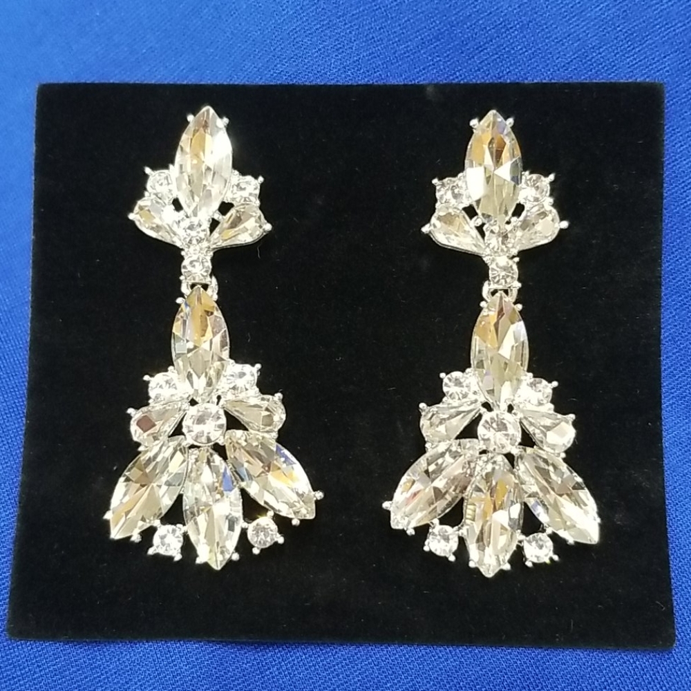 Statement Wedding Prom Bride Pierced Earrings